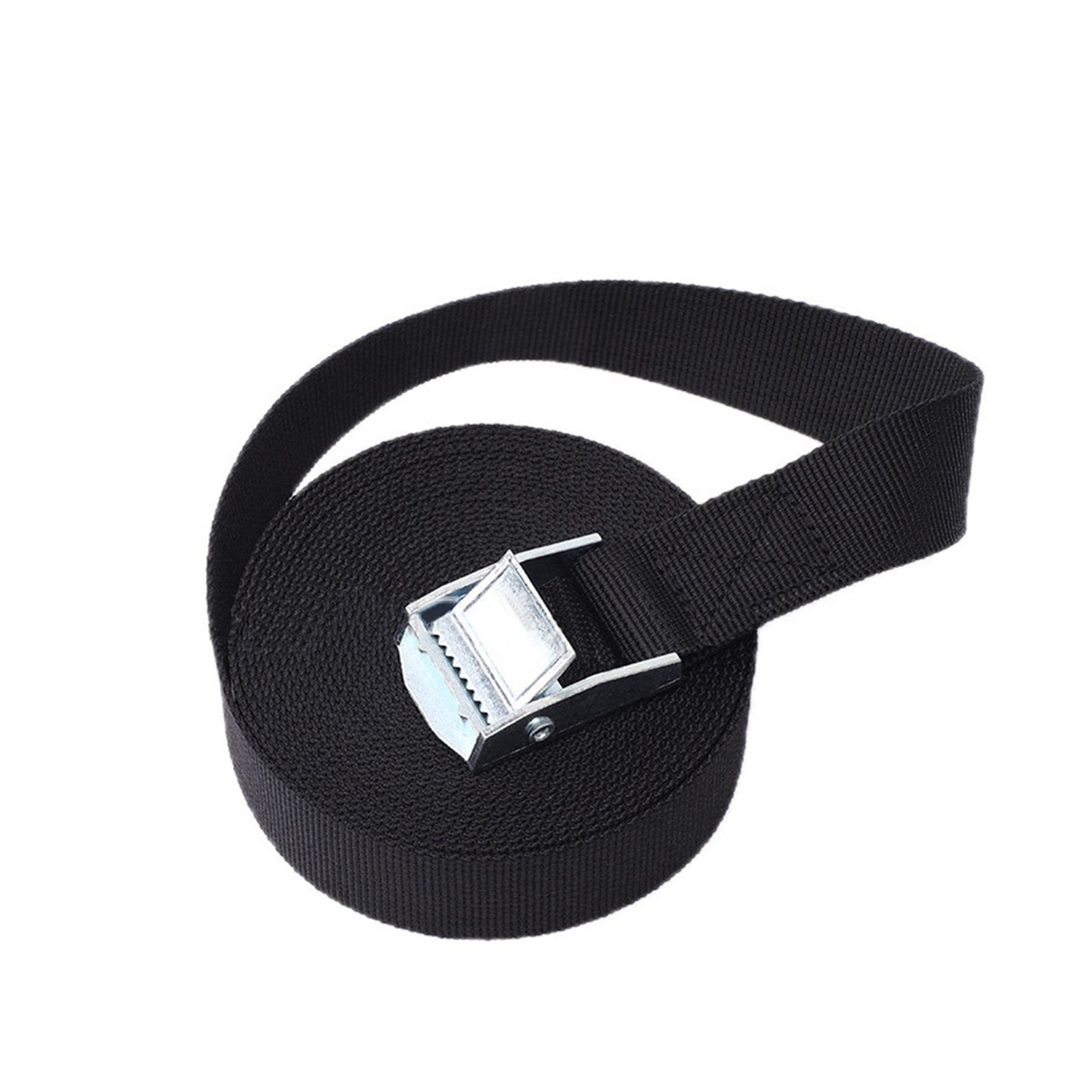 1M/2M/3M/4M/5M Black Buckle Tie-Down Belt Cargo Straps For Car Motorcycle Bike With Metal Buckle Tow Rope Strong Ratchet Belt ,Easy to Use